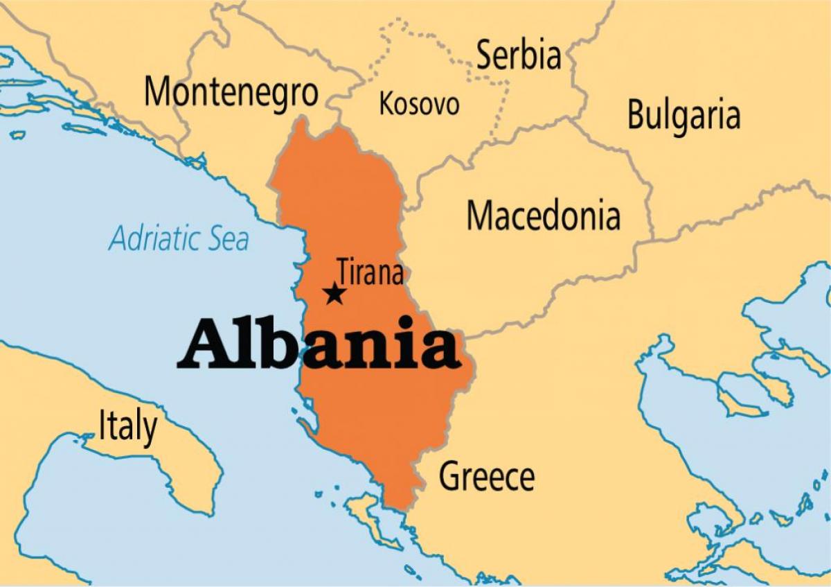 نقشہ کے tirana البانیہ