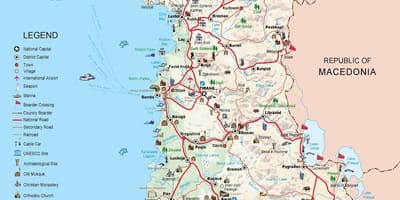 Dhermi نقشہ البانیہ