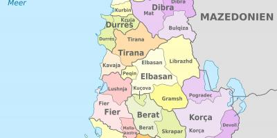 نقشہ البانیا کے سیاسی