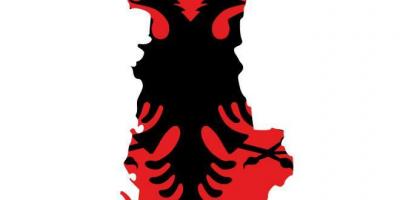 نقشہ البانیا کے پرچم